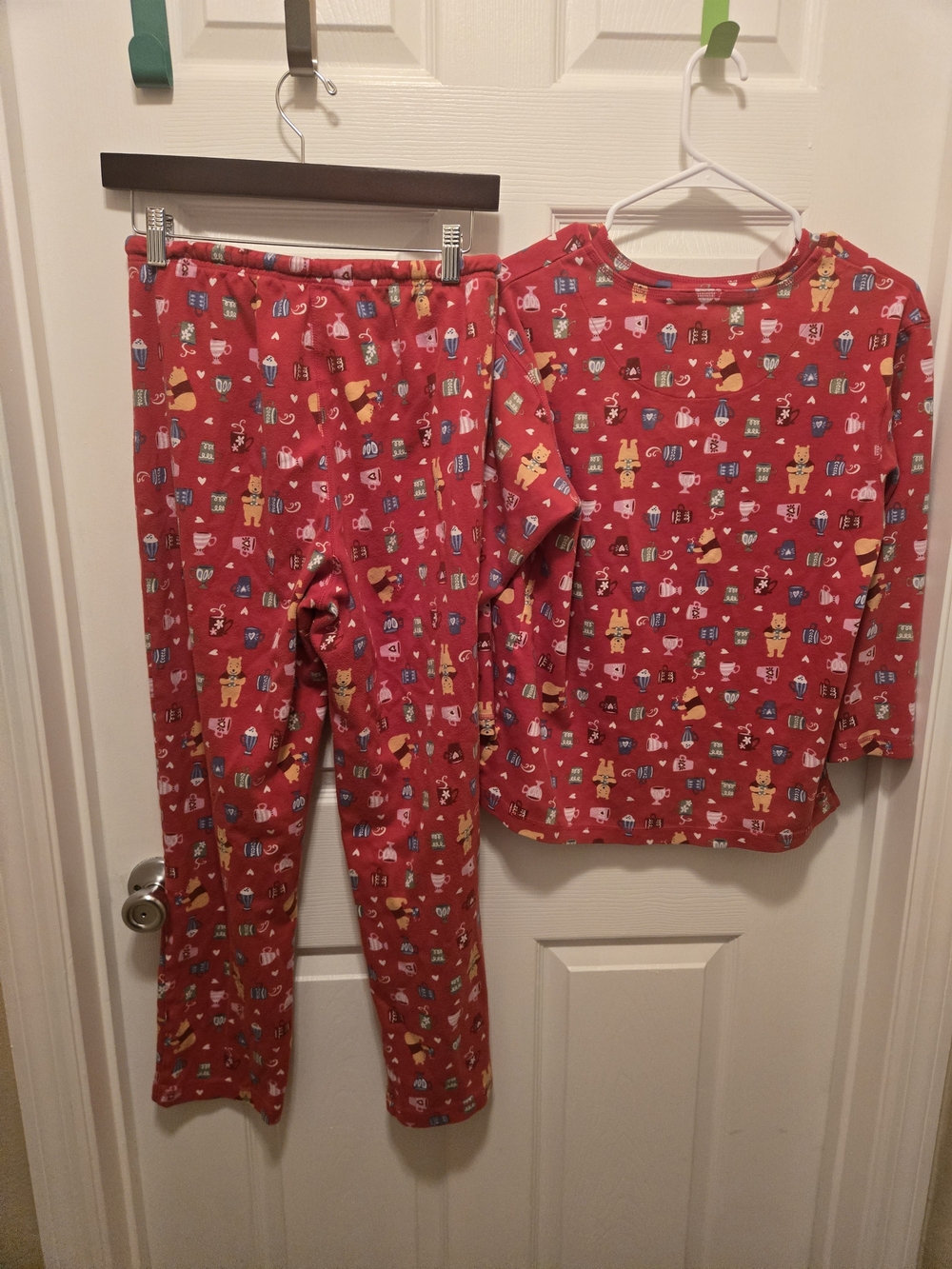 Disney Red Holiday Animal Print Women's Pajama Set
